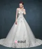 2015 Bra-type Summer Beading Luxury Long Trailing Wedding Dress