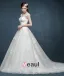 2015 Transparent Lace Handmade Petal Luxury Small Trailing Wedding Dress