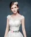 2015 Transparent Lace Handmade Petal Luxury Small Trailing Wedding Dress