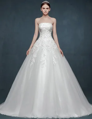 Bra Type De Dentelle A La Mode Mariée Romantique De Fuite Robe De Mariée