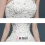 2015 Fashionable Lace Bra-type Romantic Bride Trailing Wedding Dress