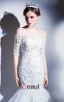 2015 Half Sleeve Word Shoulder Fishtail Lace Trailing Wedding Dress