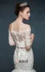 2015 Half Sleeve Word Shoulder Fishtail Lace Trailing Wedding Dress