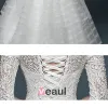 2015 Winter Thick Long-sleeved Lace Boat Neck Wedding Dress