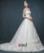 Luxe Douce A Long-tailing Grands Chantiers Beading Robe De Mariée De Mariée