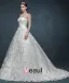 Luxe Douce A Long-tailing Grands Chantiers Beading Robe De Mariée De Mariée