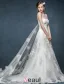 Robe De Mariée En Dentelle Romantique Blanche Bustier Robe De Mariage Avec Double Arrière