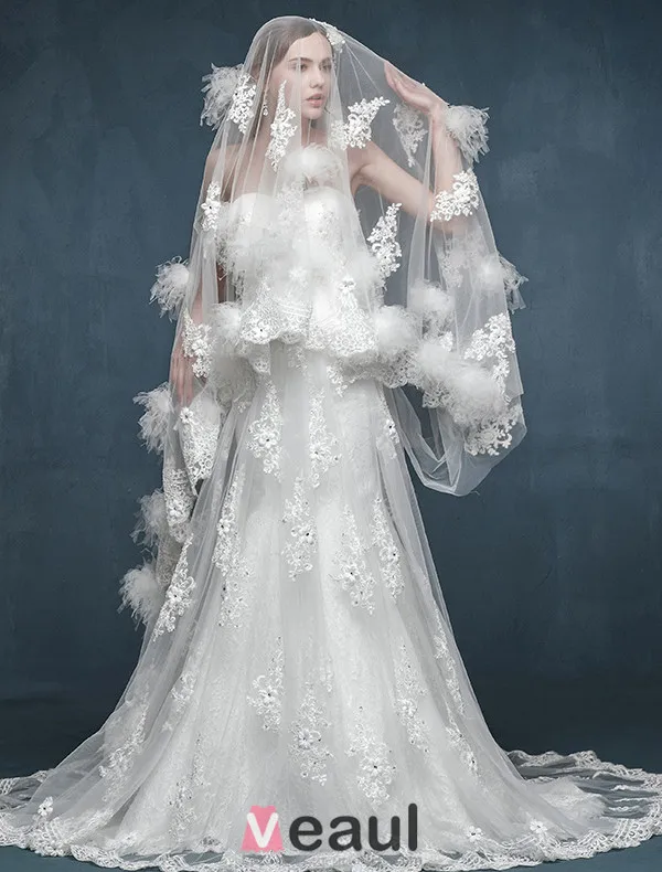 Robe De Mariée En Dentelle Romantique Blanche Bustier Robe De Mariage Avec Double Arrière