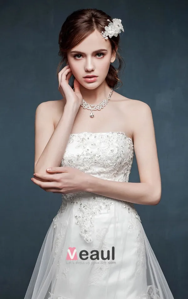 2015 Stylish Elegance Trailing Bridal Wedding Dress