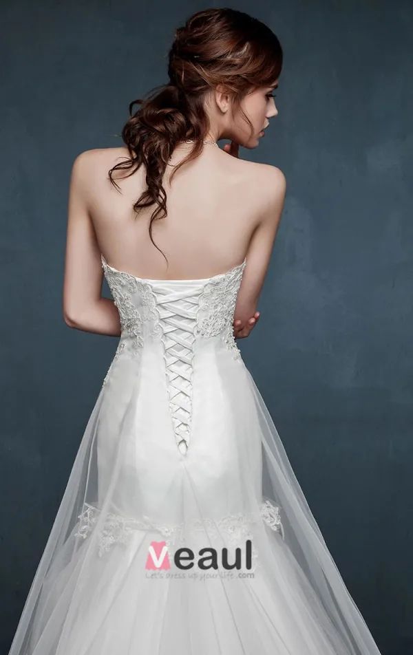 2015 Stylish Elegance Trailing Bridal Wedding Dress