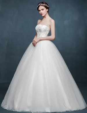 2015 White Fashion Type A Dress Slim Wedding Dress