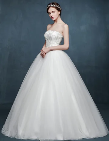 White Fashion Type A Kleden Slim Trouwjurk Bruidsjurk