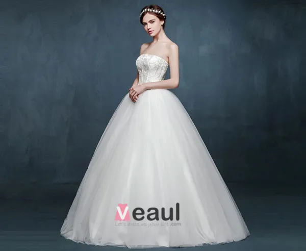 2015 White Fashion Type A Dress Slim Wedding Dress