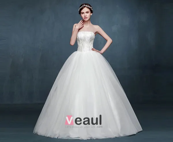 2015 White Fashion Type A Dress Slim Wedding Dress