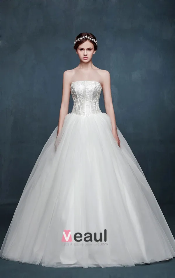 2015 White Fashion Type A Dress Slim Wedding Dress