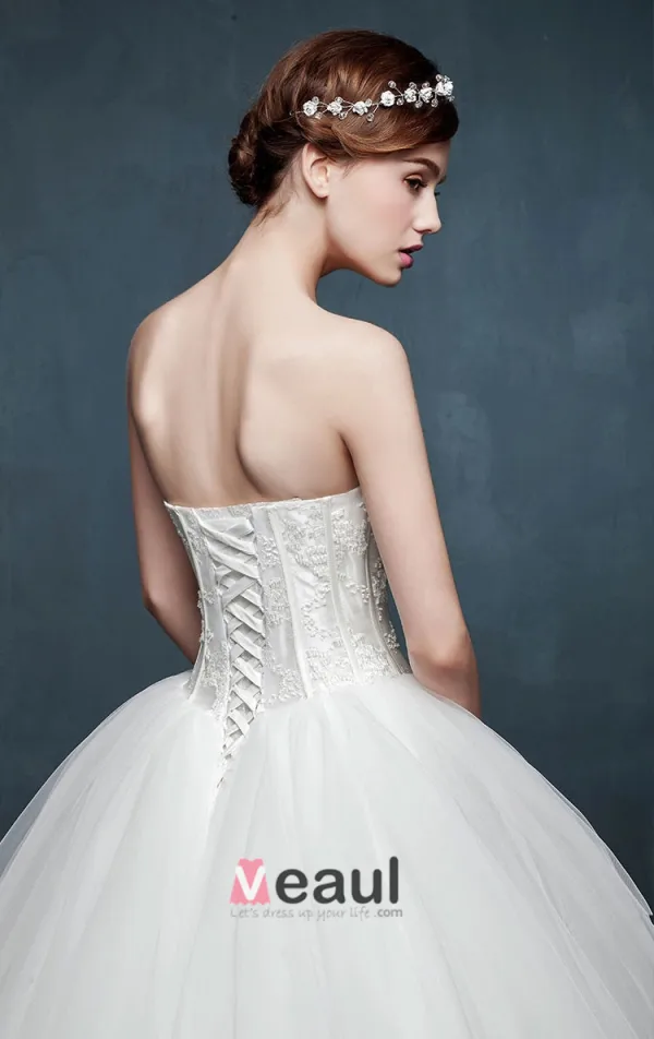 2015 White Fashion Type A Dress Slim Wedding Dress