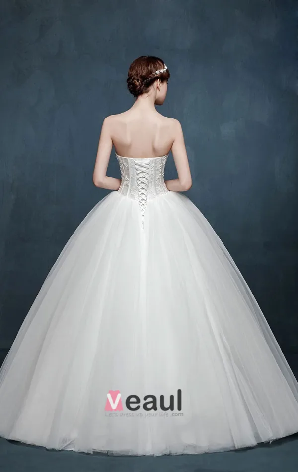 2015 White Fashion Type A Dress Slim Wedding Dress