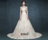 2015 Bridal Trailing Big Yards Flowers Wedding Dress
