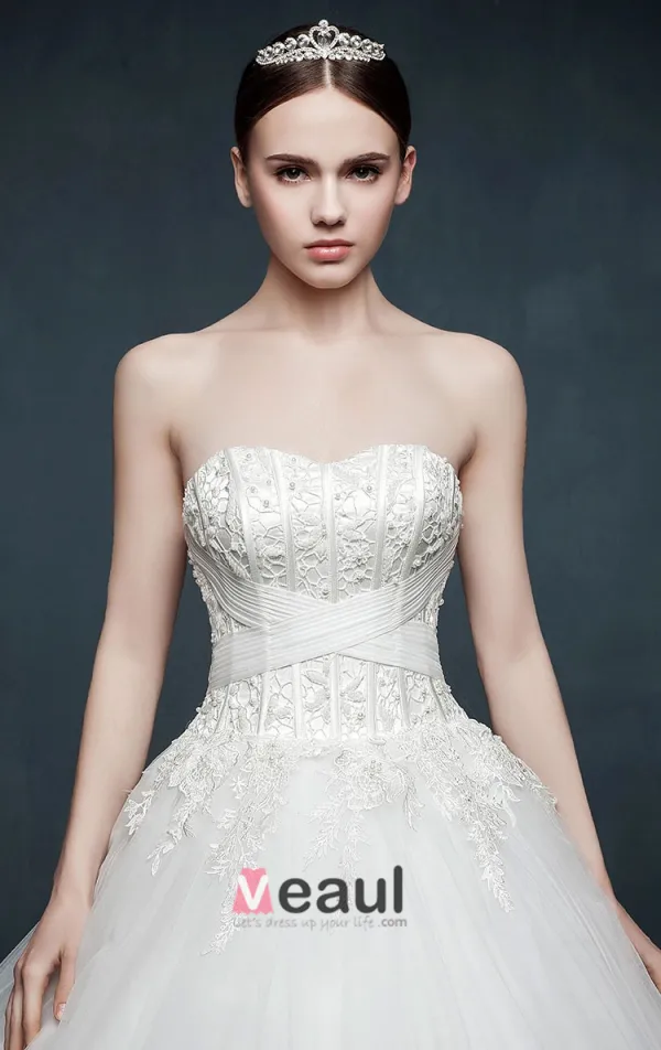 2015 Autumn Or Winter Luxury Noble Bridal Trailing Floor-length Wedding Dress