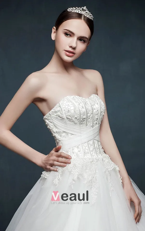 2015 Autumn Or Winter Luxury Noble Bridal Trailing Floor-length Wedding Dress