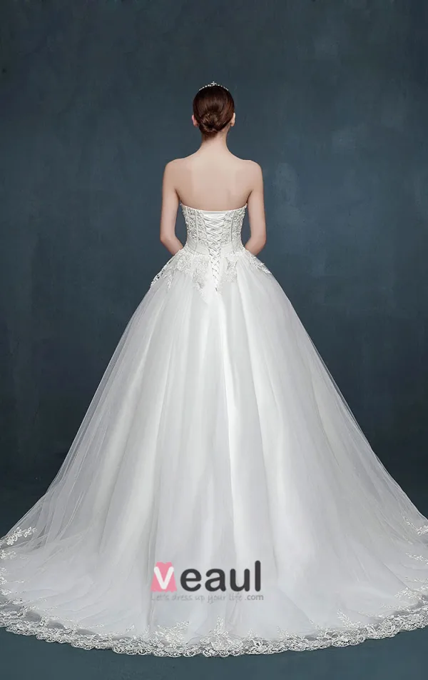2015 Autumn Or Winter Luxury Noble Bridal Trailing Floor-length Wedding Dress