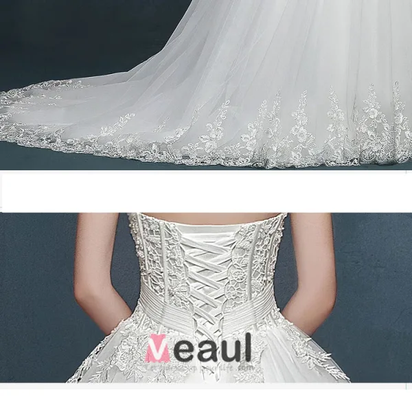 2015 Autumn Or Winter Luxury Noble Bridal Trailing Floor-length Wedding Dress