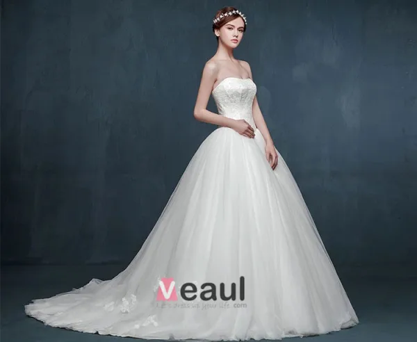 2015 Simple Winter Bridal Or Pregnant Women Long-trailing Puff-dress /Wedding Dress