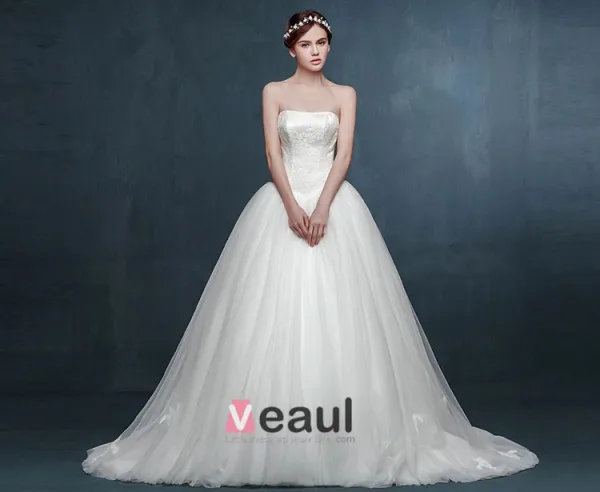 2015 Simple Winter Bridal Or Pregnant Women Long-trailing Puff-dress /Wedding Dress