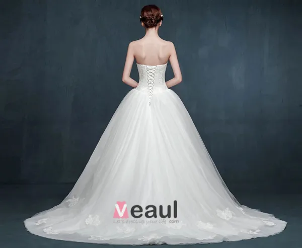 2015 Simple Winter Bridal Or Pregnant Women Long-trailing Puff-dress /Wedding Dress