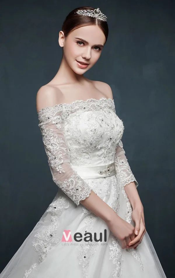 Zima Koronki Slim Bridal Suknia Ślubna Cienka Splywu