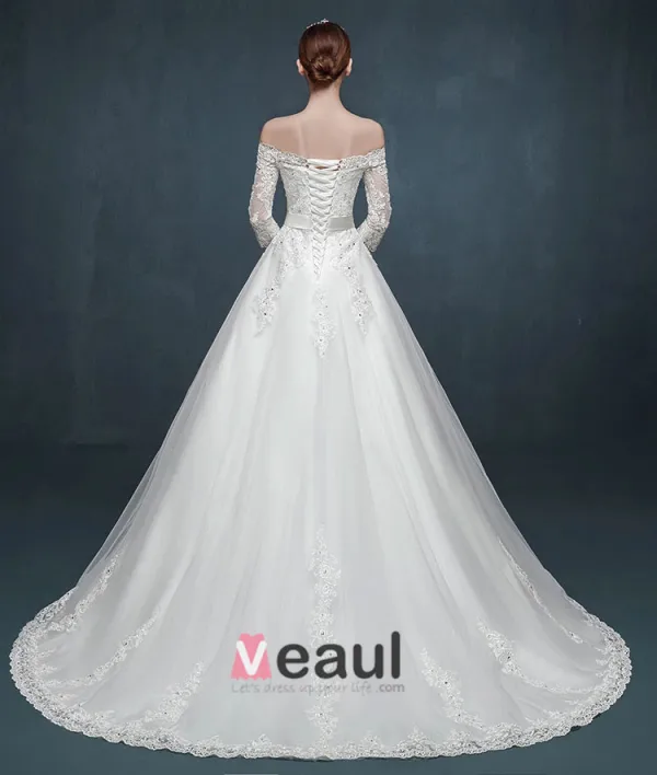 Zima Koronki Slim Bridal Suknia Ślubna Cienka Splywu