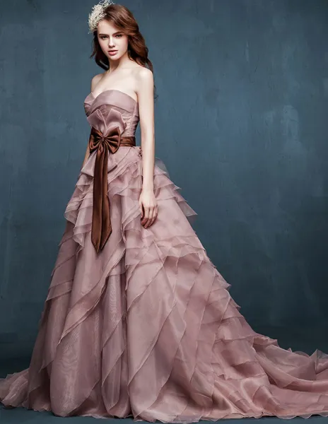 2015 Winter Bridal Tall Waist Thicker Type Trailing Wedding Dress