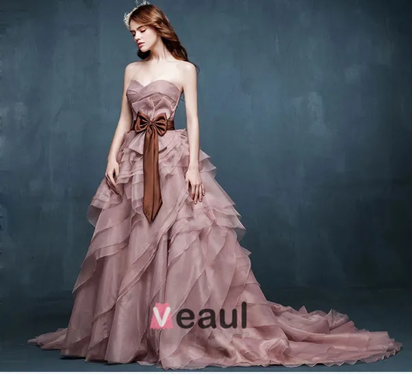 2015 Winter Bridal Tall Waist Thicker Type Trailing Wedding Dress