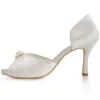Temperament Fish Head High-heeled Satin Bridal Party Shoes Wedding Shoes