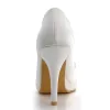 Handmade Fashion Fish Head High-heeled Satin Wedding Shoes Jane Slipper