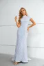 Sparkly White Sequins Evening Dresses 2023 Trumpet / Mermaid High Neck Short Sleeve Floor-Length / Long Evening Party Formal Dresses