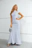 Sparkly White Sequins Evening Dresses 2023 Trumpet / Mermaid High Neck Short Sleeve Floor-Length / Long Evening Party Formal Dresses