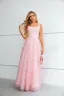 Chic / Belle Rougissant Rose Appliques Paillettes Robe De Bal 2023 Princesse Encolure Carrée Sans Manches Dos Nu Longue Promo Robe De Ceremonie