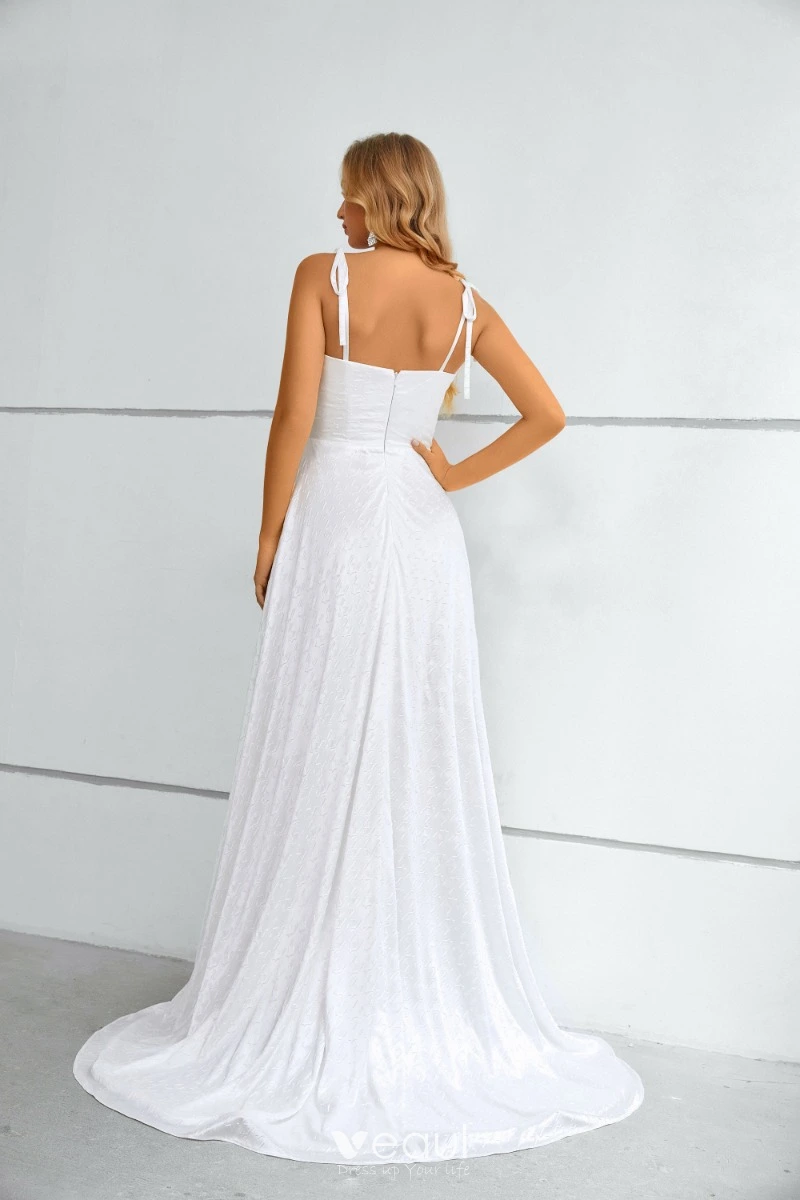 2024 Sequin Iridescent Long Prom Dresses Mermaid V Neck Evening Dresse –  MyChicDress