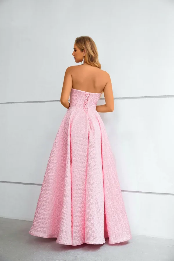 Charming Prom Dresses Evening Dresses 2023 A-Line / Princess Strapless Sleeveless Backless Floor-Length / Long Formal Dresses