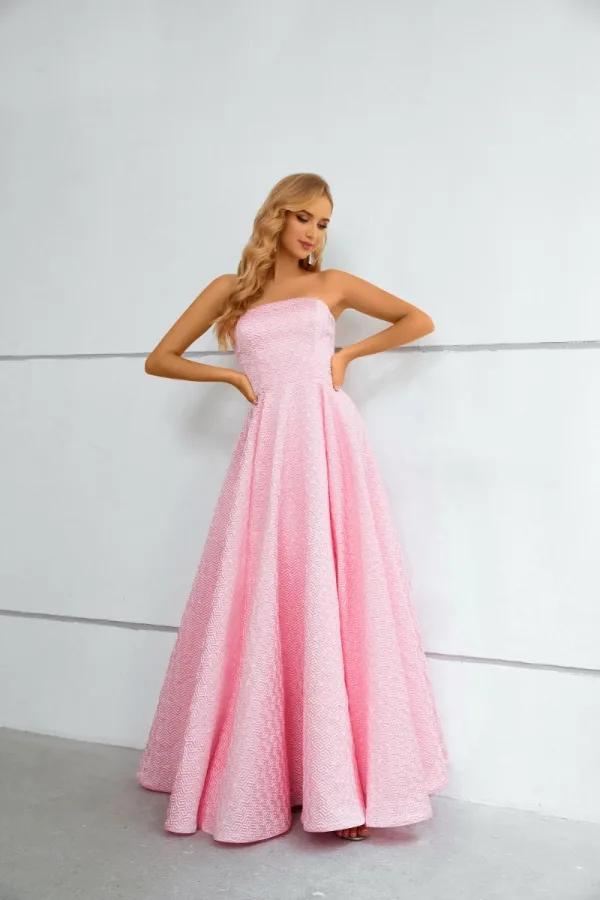 Charming Prom Dresses Evening Dresses 2023 A-Line / Princess Strapless Sleeveless Backless Floor-Length / Long Formal Dresses