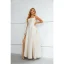 Fashion Ivory Flower Split Front Evening Dresses  Prom Dresses 2023 A-Line / Princess Spaghetti Straps Sleeveless Backless Floor-Length / Long Evening Dresses