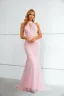 Sexy Rougissant Rose Perlage Paillettes Robe De Soirée 2023 Trompette / Sirène Titulaire Sans Manches Dos Nu Longue Soirée Robe De Ceremonie