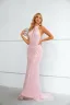 Sexy Rougissant Rose Perlage Paillettes Robe De Soirée 2023 Trompette / Sirène Titulaire Sans Manches Dos Nu Longue Soirée Robe De Ceremonie