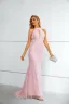 Sexy Rougissant Rose Perlage Paillettes Robe De Soirée 2023 Trompette / Sirène Titulaire Sans Manches Dos Nu Longue Soirée Robe De Ceremonie