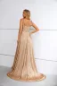 Chic / Beautiful Khaki Evening Dresses Prom Dresses 2023 A-Line / Princess Spaghetti Straps Sleeveless Backless Sweep Train Evening Party Formal Dresses