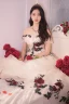 Chic / Beautiful Champagne Beading Lace Flower Prom Dresses 2022 A-Line / Princess Off-The-Shoulder Short Sleeve Backless Floor-Length / Long Formal Dresses