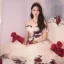 Chic / Beautiful Champagne Beading Lace Flower Prom Dresses 2022 A-Line / Princess Off-The-Shoulder Short Sleeve Backless Floor-Length / Long Formal Dresses