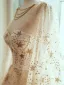 Sparkly Champagne Star Sequins Prom Dresses 2024 A-Line / Princess Scoop Neck Sleeveless Sweep Train Formal Dresses