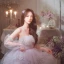 Charmant Rougissant Rose Paillettes Robe De Bal 2022 Princesse Bustier Sans Manches Dos Nu Volants en Cascade Longue Robe De Ceremonie